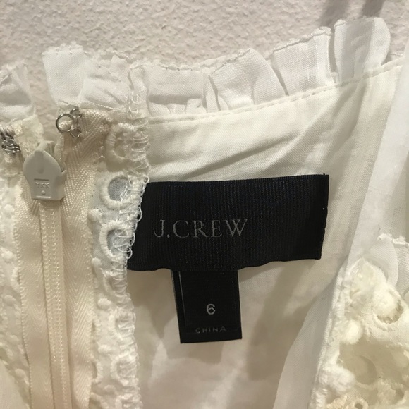 J. Crew Ruffle Eyelet Hem Spaghetti Strap Dress - Picture 4 of 12